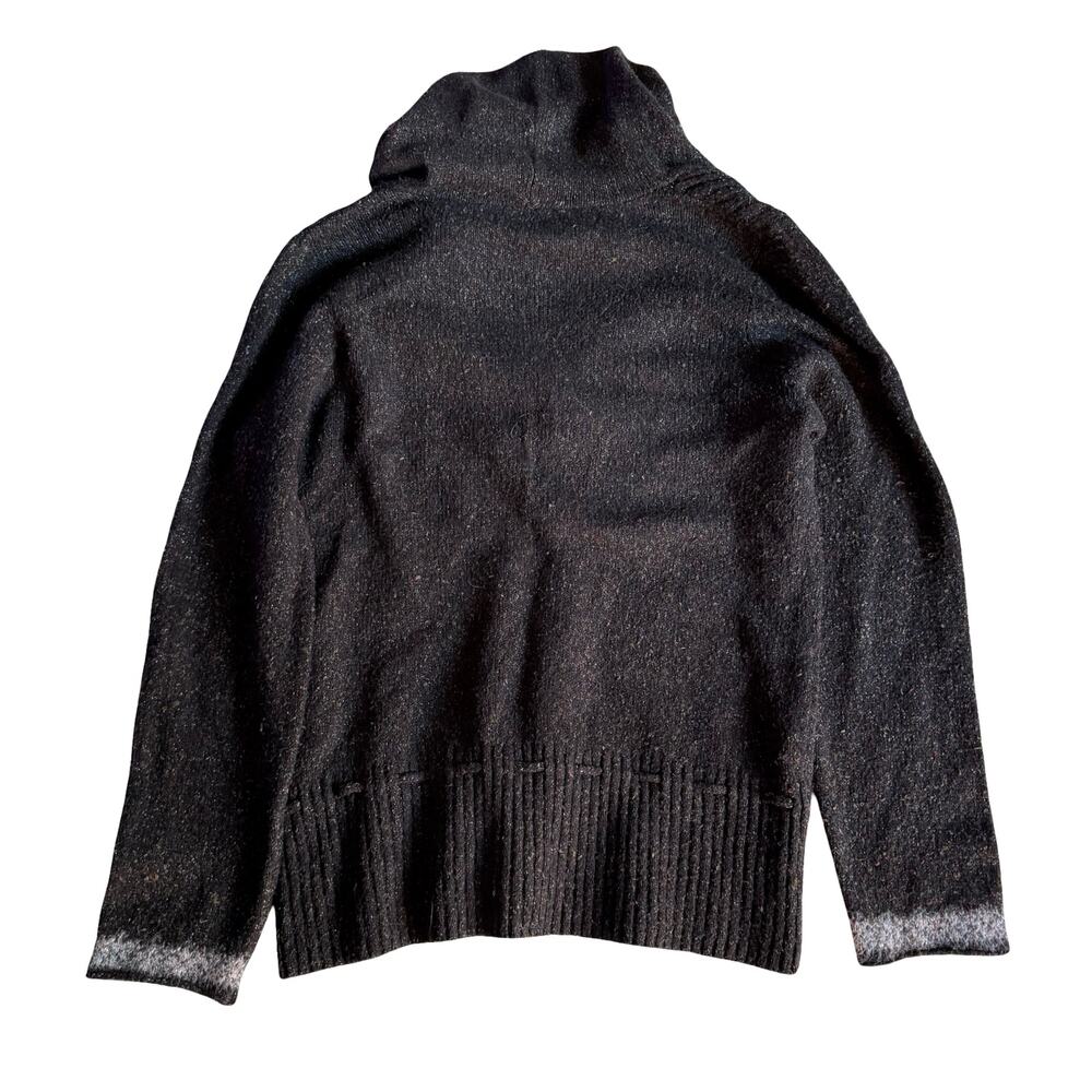 Christopher & Banks Hooded Knit Sweater Women’s L Brown Gray Flecked Pullover - Picture 5 of 8